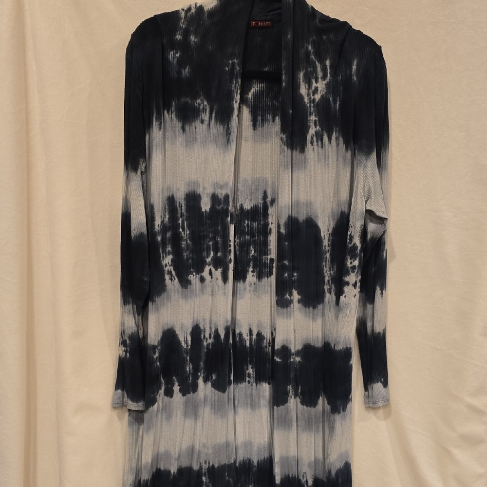 T Party Fashion Navy and White Open Cardigan